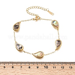 304 Stainless Steel Enamel Link Bracelets for Women&nbsp;SA-K003-06B-G