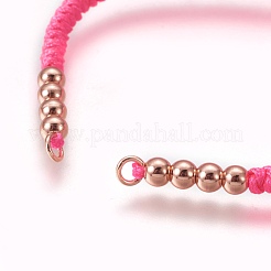 Nylon Cord Braided Bead Bracelets Making&nbsp;BJEW-F360-FRG11