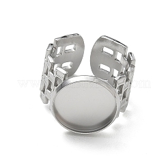 304 Stainless Steel Cuff Ring Components&nbsp;SA-CBA37BC-17D-P