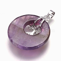 Natural Amethyst Pendants&nbsp;G-F573-C20
