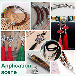 120Pcs 4 Colors Tibetan Style Alloy Cord Ends&nbsp;TIBE-PH0002-66