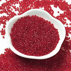 Transparent Colours Glass Round Seed Beads&nbsp;SEED-B001-06A-04