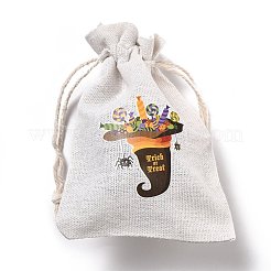 Halloween Cotton Cloth Storage Pouches&nbsp;ABAG-M004-01K
