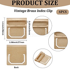 Brass Bookmarks Page Clip&nbsp;AJEW-WH20115-09G