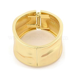 Non-Tarnish Vintage Hammered Alloy Wide Hinged Bangles for Women&nbsp;BJEW-L629-08G
