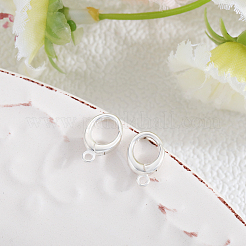 2Pcs 925 Sterling Silver Spring Gate Rings&nbsp;STER-BBC0006-97A