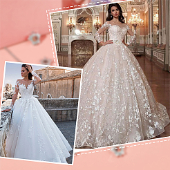 3D Flower Shape Milk Silk Fabrics Embroidery Applqiues&nbsp;PATC-WH0012-27