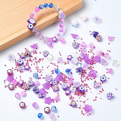 DIY Acrylic & Polymer Clay Stretch Bracelets Making Kits&nbsp;DIY-YW0008-96