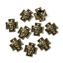 Tibetan Style Alloy Cross with Jesus Alloy Pendants for Easter Jewelry&nbsp;MLF10674Y-NF