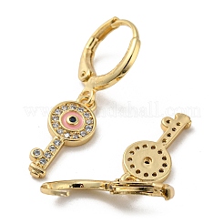 Real 18K Gold Plated Brass Dangle Leverback Earrings&nbsp;EJEW-A033-27G