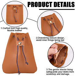 Cowhide Coin Wallets&nbsp;AJEW-WH20002-33A-02
