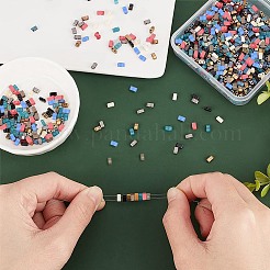 800Pcs 8 Colors 2-Hole Glass Seed Beads&nbsp;SEED-CN0001-05