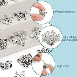 40Pcs 8 Styles Tibetan Style Alloy Pendants&nbsp;TIBE-YW0001-65