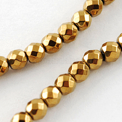 Non-magnetic Synthetic Hematite Beads Strands&nbsp;G-Q890-3mm-3