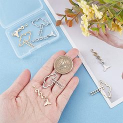 8Pcs 4 Styles 201 Stainless Steel Connector Charms&nbsp;STAS-UN0039-24