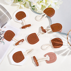 4 Pairs Wood & PU Imitation Leather Toggle Buckle&nbsp;DIY-CY0002-24