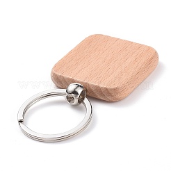 Natural Wood Keychain&nbsp;LS-HJEW-P008-05