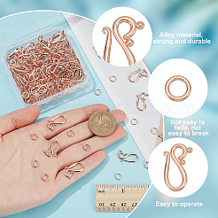 100Pcs Tibetan Style Hook and Eye Clasps&nbsp;FIND-GO0003-01RG