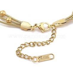 304 Stainless Steel Multi Layered Necklaces&nbsp;NJEW-H044-03G