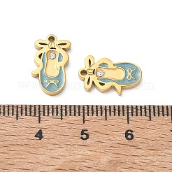 304 Stainless Steel Enamel Pendants&nbsp;STAS-B142-03G