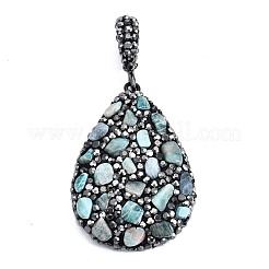 Polymer Clay Rhinestone Pendants&nbsp;RB-S056-11A-B