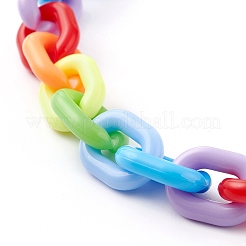 Handmade Opaque Acrylic Cable Chains&nbsp;AJEW-JB01034