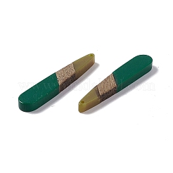 Opaque Resin & Walnut Wood Pendants&nbsp;RESI-M027-12C