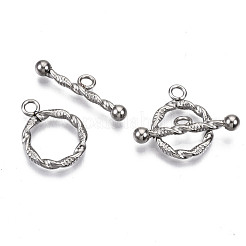 Non-Tarnish 201 Stainless Steel Toggle Clasps&nbsp;STAS-R115-03