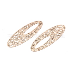 Brass Filigree Big Pendants&nbsp;KK-B064-02LG