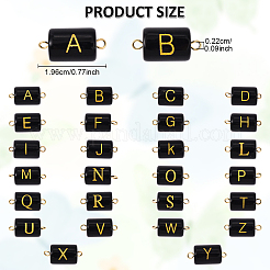 26Pcs Glass Connector Charms&nbsp;PALLOY-YW00117