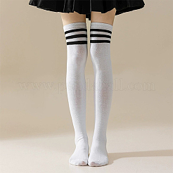 Polycotton Long Stripe Socks&nbsp;AJEW-WH20059-28A