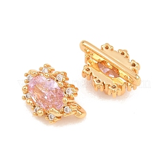 SHEGRACE Flower Brass Micro Pave Cubic Zirconia Spacer Bars&nbsp;XGRQ5K520-826G