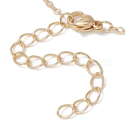 Natural Keshi Pearl Heart Pendant Brass Cable Chain Necklaces for Women&nbsp;NJEW-JN05825