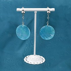 AB Color Plated Capiz Shell Pendants&nbsp;SSHEL-T008-01B