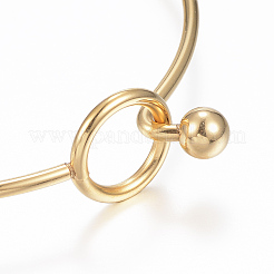 304 Stainless Steel Bangle&nbsp;BJEW-H530-01G