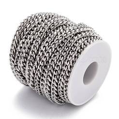 Tarnish Resistant 304 Stainless Steel Cuban Link Chain&nbsp;STAS-B019-02A-P