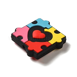 Infantile Autism Theme Silicone Focal Beads&nbsp;SIL-P007-C02