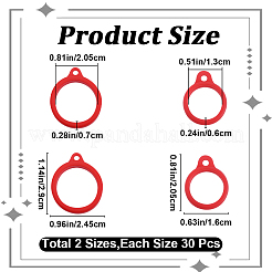 60Pcs 2 Style Silicone Pendant&nbsp;SIL-GF0001-43B