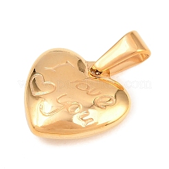 Valentine's Day 304 Stainless Steel Pendants&nbsp;STAS-H265-01A-G