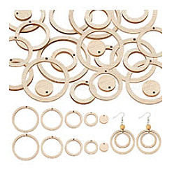 50Pcs DIY Crafts Plywood Pendants for Earrings&nbsp;FIND-PH0028-72