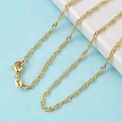 2.5MM Brass Singapore Chain Necklaces&nbsp;NJEW-P339-07G