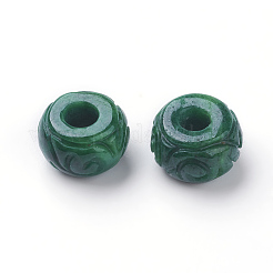 Natural Myanmar Jade/Burmese Jade European Beads&nbsp;G-E418-26