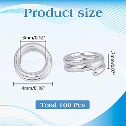 200Pcs Brass Split Rings&nbsp;KK-ME0004-88