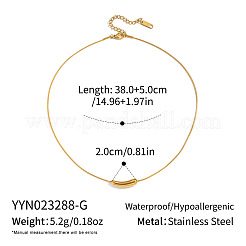 Minimalist 304 Stainless Steel Bean Pendant Necklaces with Round Snake Chains for Women&nbsp;YF8293-1