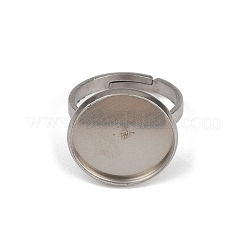 304 Stainless Steel Cuff Ring Components&nbsp;STAS-D372-05P-02B
