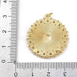 Brass Micro Pave Cubic Zirconia Pendants&nbsp;KK-D424-28H