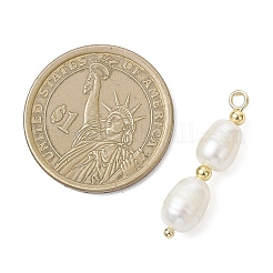 3Pcs 3 Styles Natural Pearl Rice Pendants&nbsp;PALLOY-JF04739