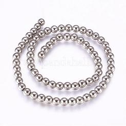 Electroplate Non-magnetic Synthetic Hematite Bead Strands&nbsp;G-P277-06-6mm