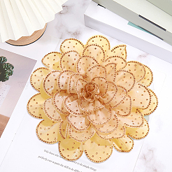 Flower Cloth Rhinestone Broochs&nbsp;JEWB-WH20009-06P-04