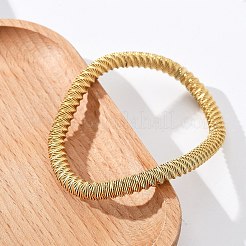 304 Stainless Steel Stretch Bangles for Women&nbsp;LS-BJEW-P315-02G-G